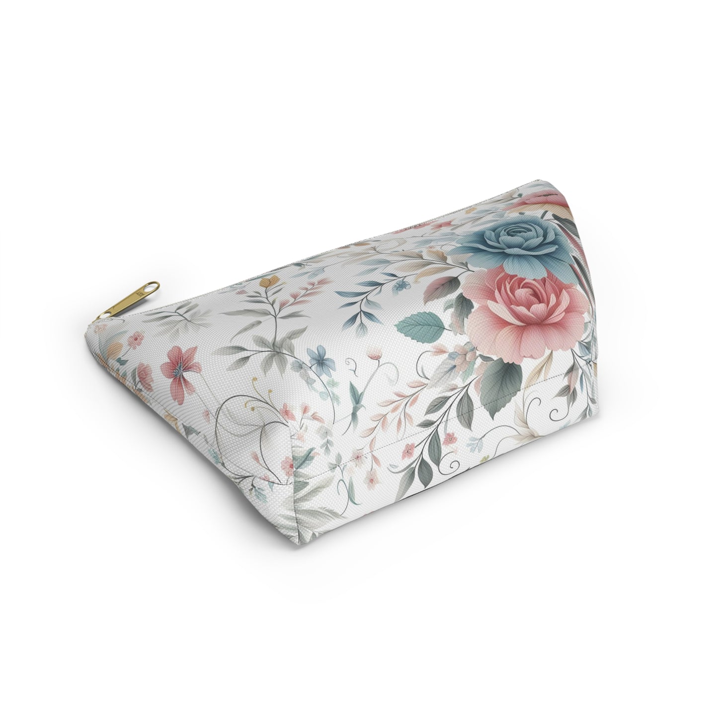 Floral Accessory Pouch, Makeup Bag, Cosmetic Case, Travel Organizer, Gift for Her, Floral Print Pouch