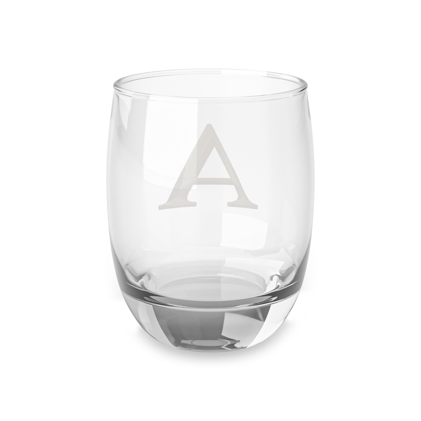 Personalized Whiskey Glass with Initial, Engraved Glass Letter A