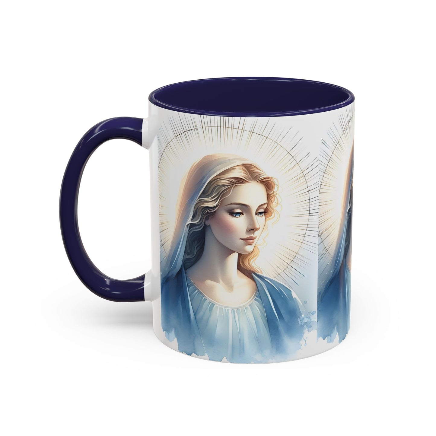 Serene Virgin Mary Accent Coffee Mug