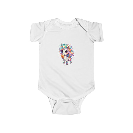 Whimsical Unicorn Infant Bodysuit, Cute Baby Apparel, Perfect Newborn Gift, Rainbow Unicorn Onesie, Toddler Outfit