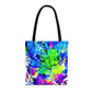 Vibrant Abstract Tote Bag Colorful Shopping Bag, Beach Tote
