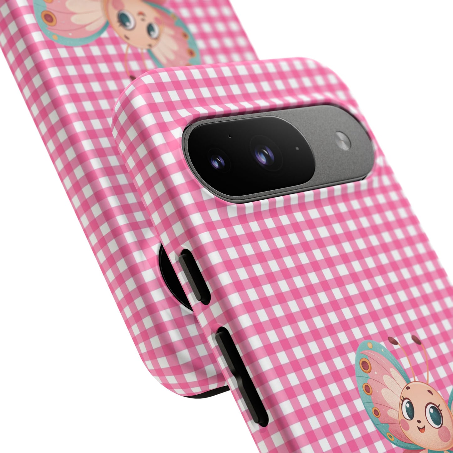 Cute Butterfly Phone Case, Tough Cases, Floral Phone Accessory, Gift for Her, Spring Fashion, Kids' Birthday Present, Pastel Aesthetic