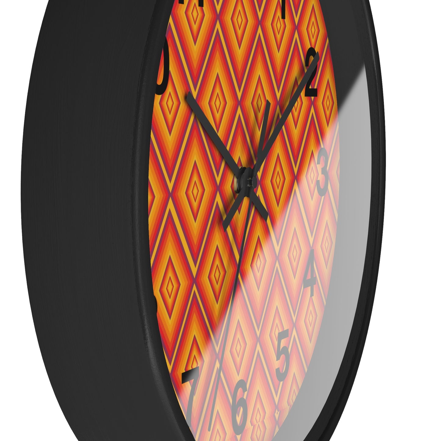 Retro Geometric Wall Clock, Vibrant Home Decor Clock, Modern Wall Art for Living Room, Unique Gift for Housewarming, Kid's Room