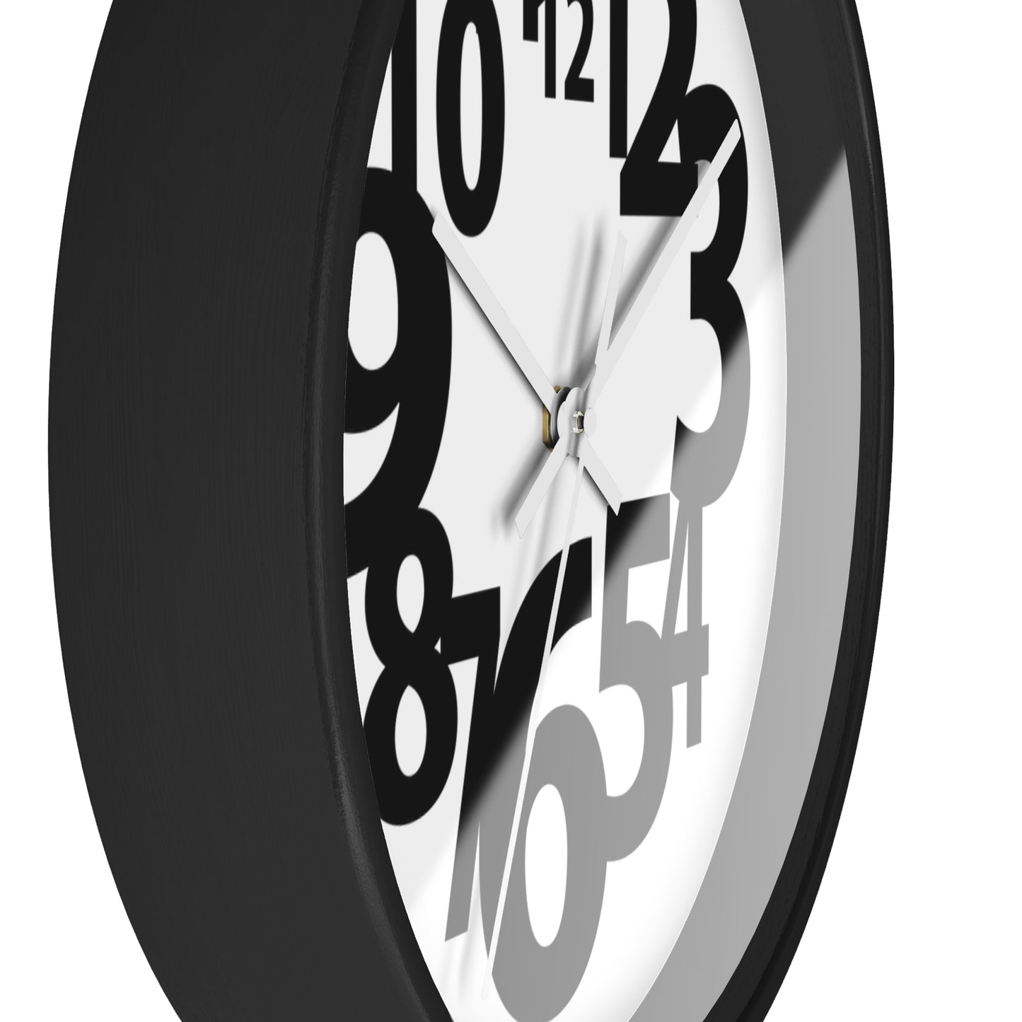 Modern Black and White Wall Clock, Minimalist Home Decor, Office Timer, Gift for Him/Her, Stylish Timepiece