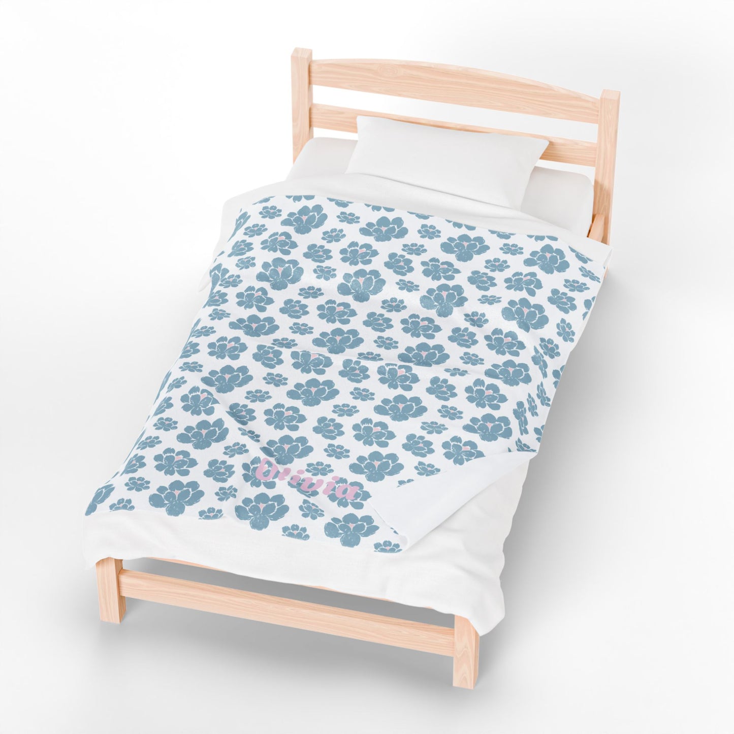 Cozy Velveteen Plush Blanket - Name - Olivia