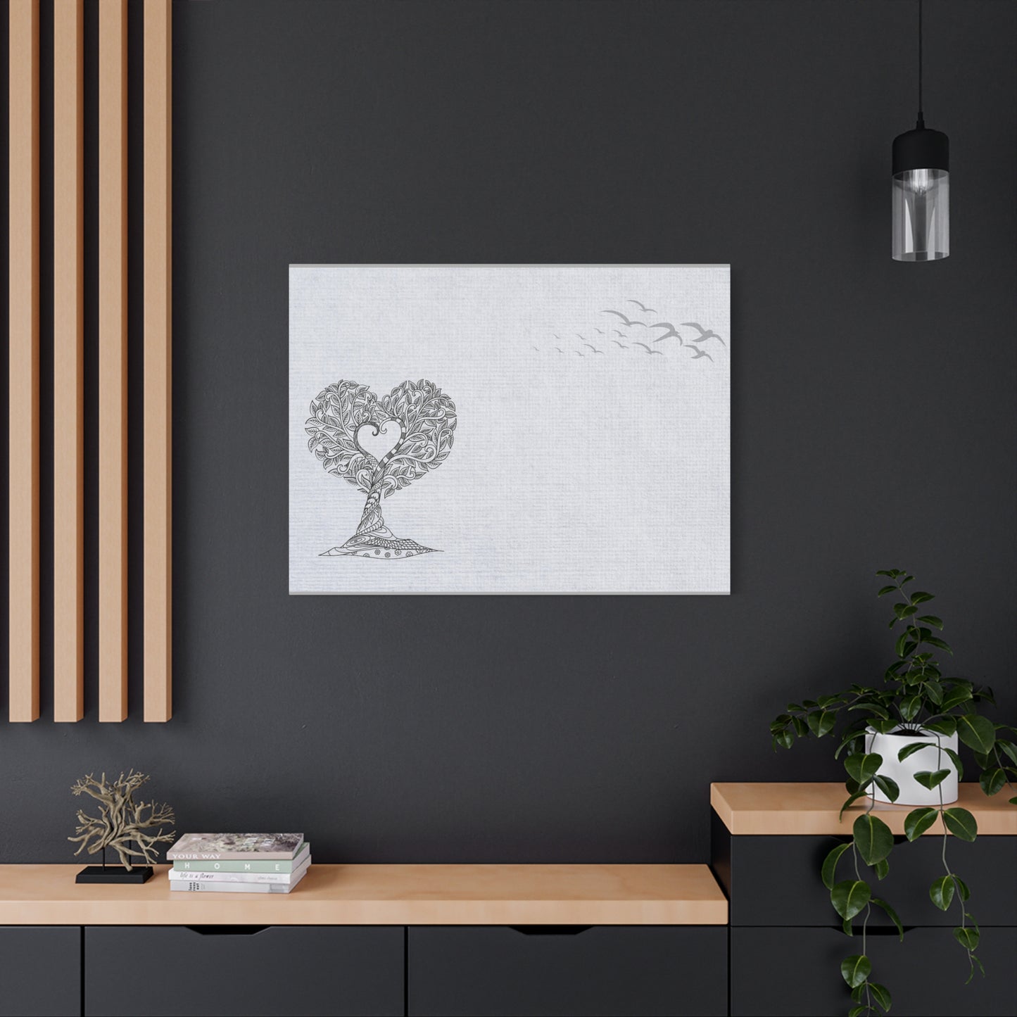 Matte Canvas, Stretched, 1.25" - Heart Tree