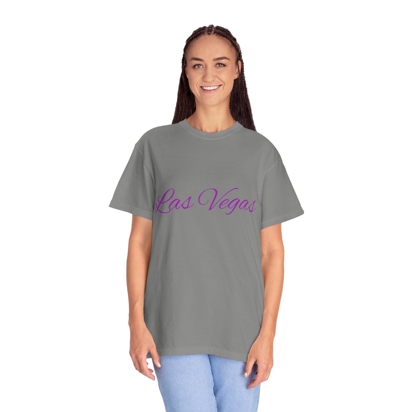 Las Vegas Floral Unisex Garment-Dyed T-Shirt | Vacation Tee, Travel Shirt, Summer Outfit, Gift for Travelers, Retro Las Vegas Design