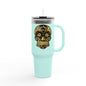 Gothic Skull Insulated Travel Mug, 40oz - Perfect for Coffee, Gifts, Halloween,