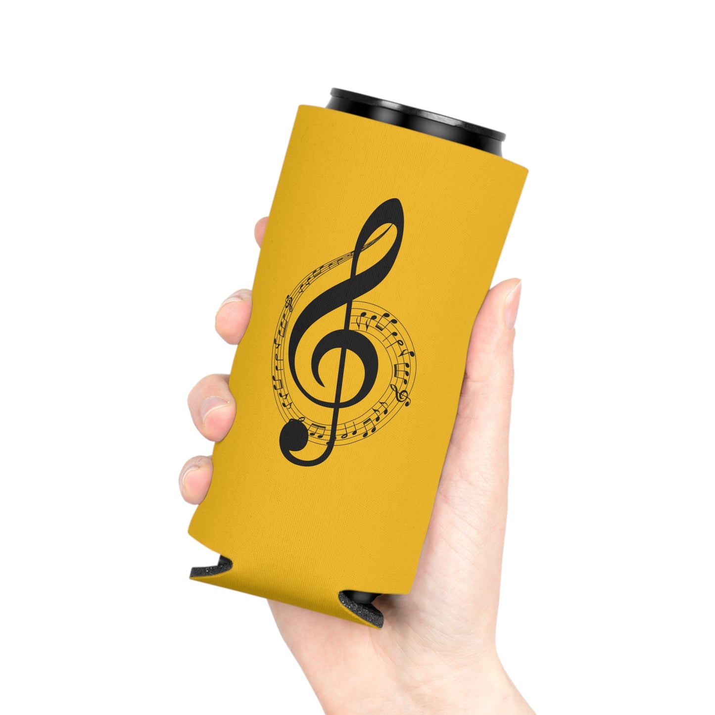 Musical Notes Can Cooler, Summer Fun Drink Holder, Perfect for Parties, Gifts for Musicians, Music Lover's Accessory