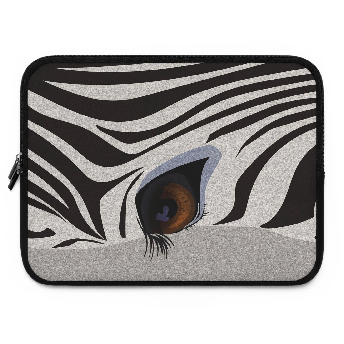 Stylish Zebra Eye Laptop Sleeve | Unique Computer Case, Gift for Students, Trendy Tech Accessory, Animal Print Protection