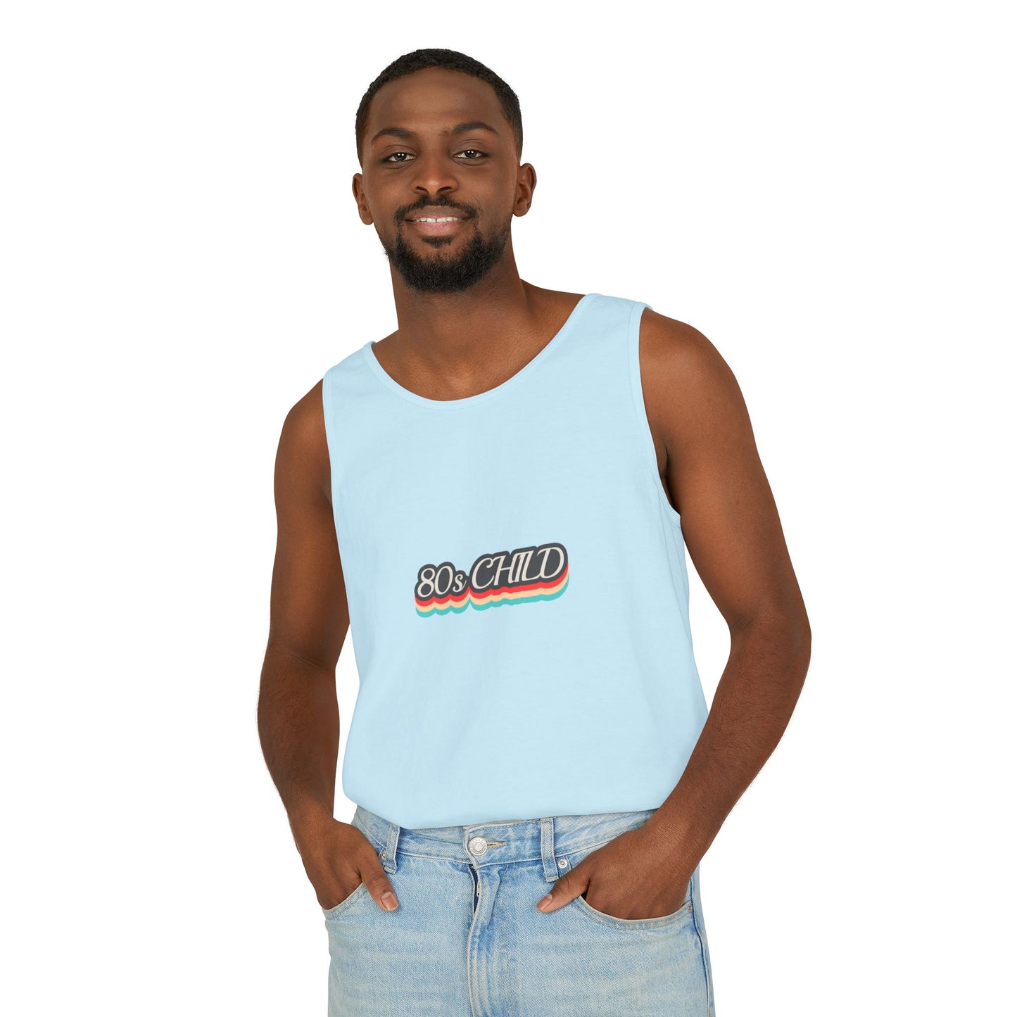 80s Child Unisex Tank Top | Retro Summer Wear, Vintage Style Shirt, Gift for 80s Lovers, Bohemian Fashion, Nostalgic Apparel