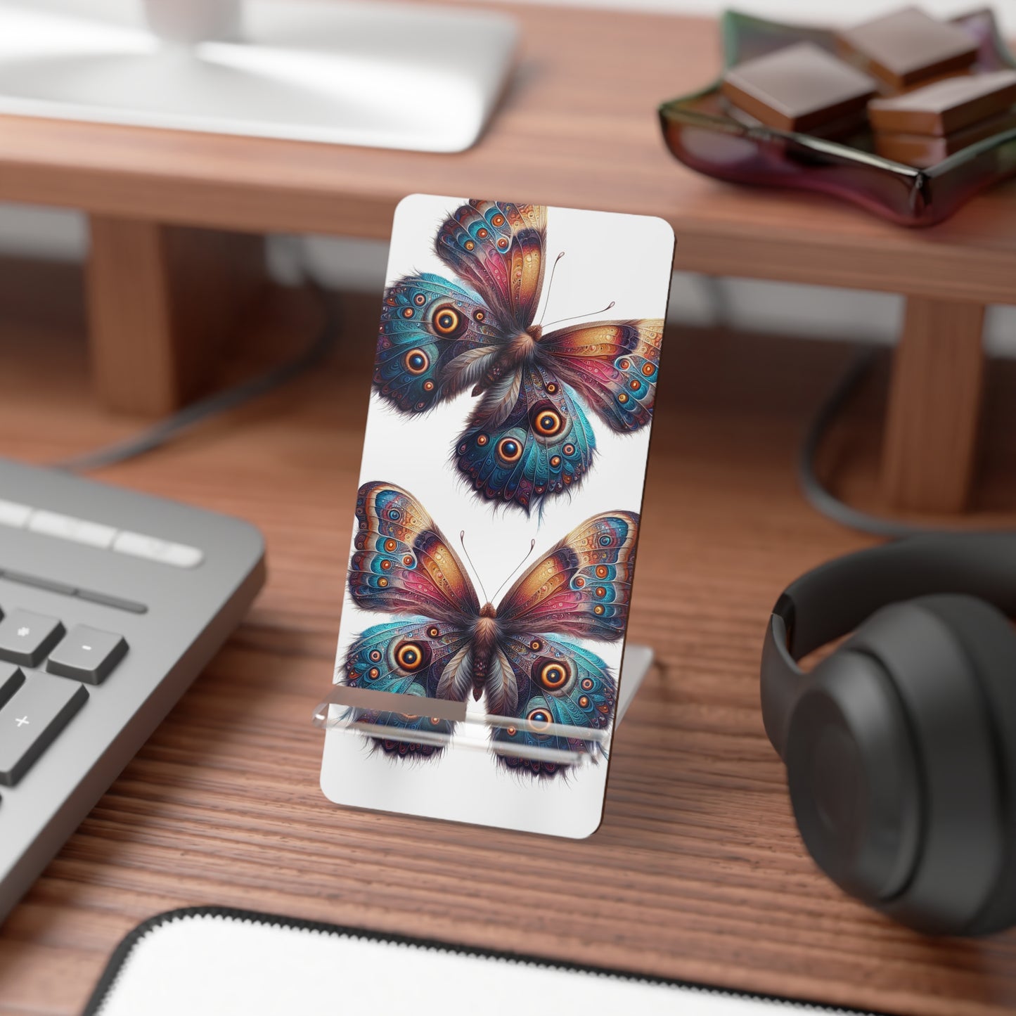 Butterfly Mobile Display Stand, Stylish Phone Holder, Desk Decor, Gift for Her, Smartphone Stand