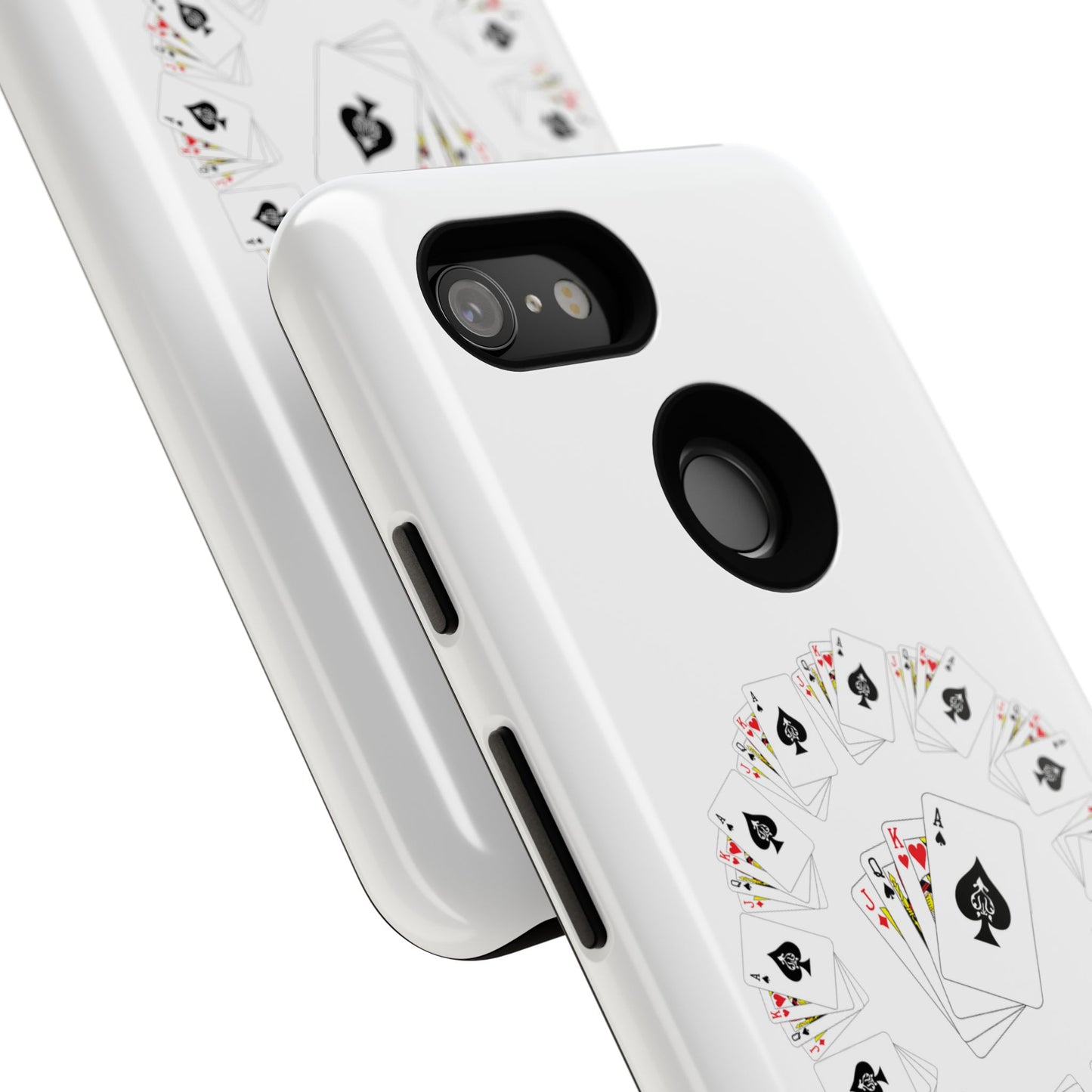 Tough Cases Phone Case, Floral Playing Cards Design, Cute Gift for Gamers, Unique Accessories for Friends, Fun Party Favor