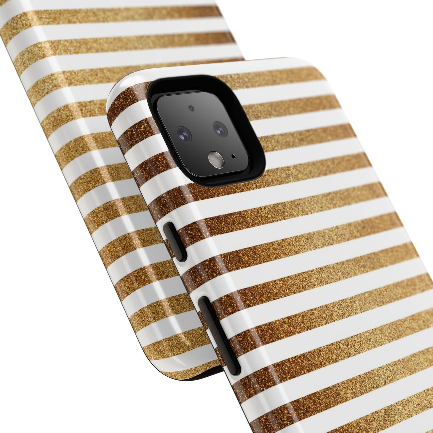Glamorous Gold Striped Phone Case | Tough Cases, Stylish Phone Cover, Chic Accessories, Gift for Her, Fashionable Tech