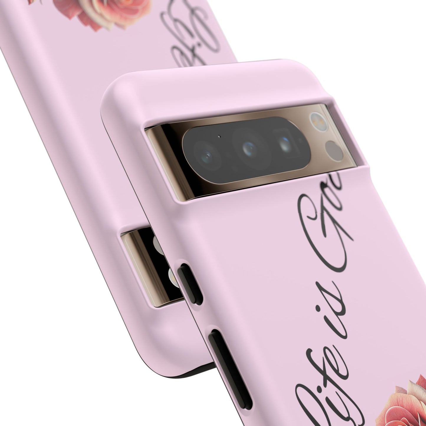 Roses & Positivity Phone Case - Floral Design, Life is Good, Tough Cases for Everyday Wear, Gift for Friends, Mother's Day, Spring [...]