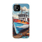 Colorful Fishing Boat Phone Case | Nautical Gift, Marine Design, Coastal Aesthetic, Summer Vibes, Sea Lover's Accessory