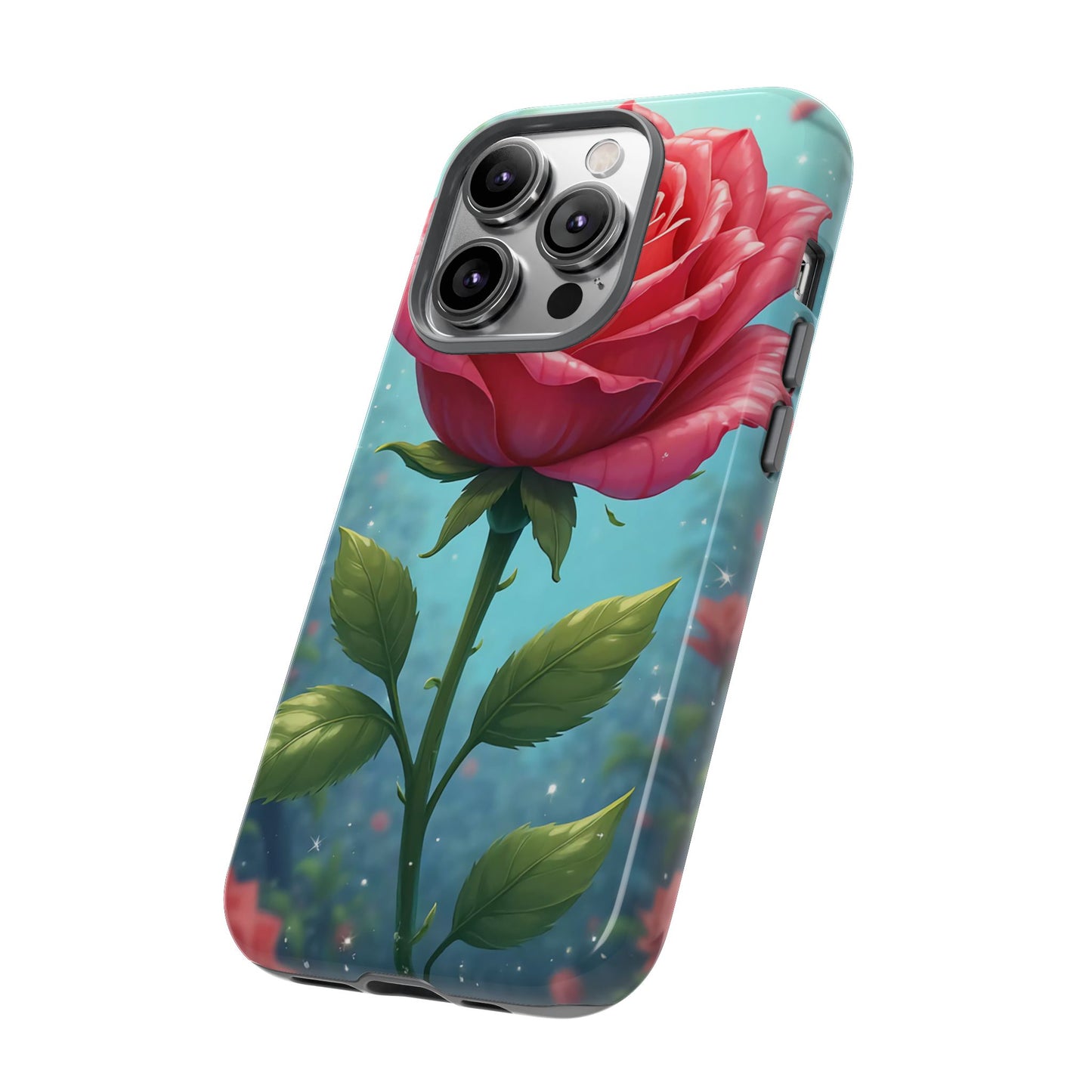 Floral Phone Case, Tough Cases with Elegant Rose Design, Stylish iPhone Cover, Rose Flower Gift for Nature Lovers, Unique Mobile Accessories
