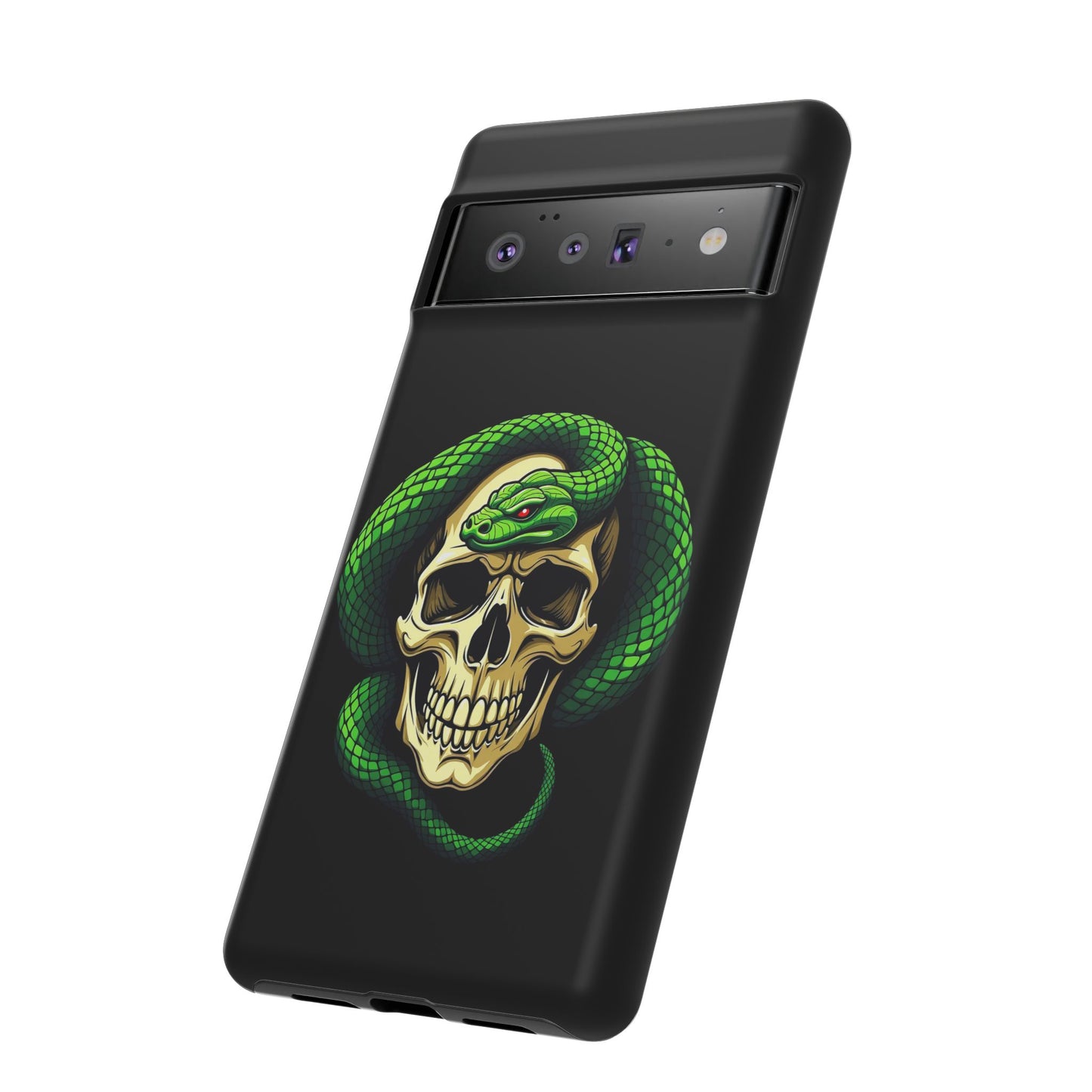 Skull & Snake Phone Case | Tough Cases, Protective Cover, Edgy Phone Accessories, Gothic Gift, Halloween Decor