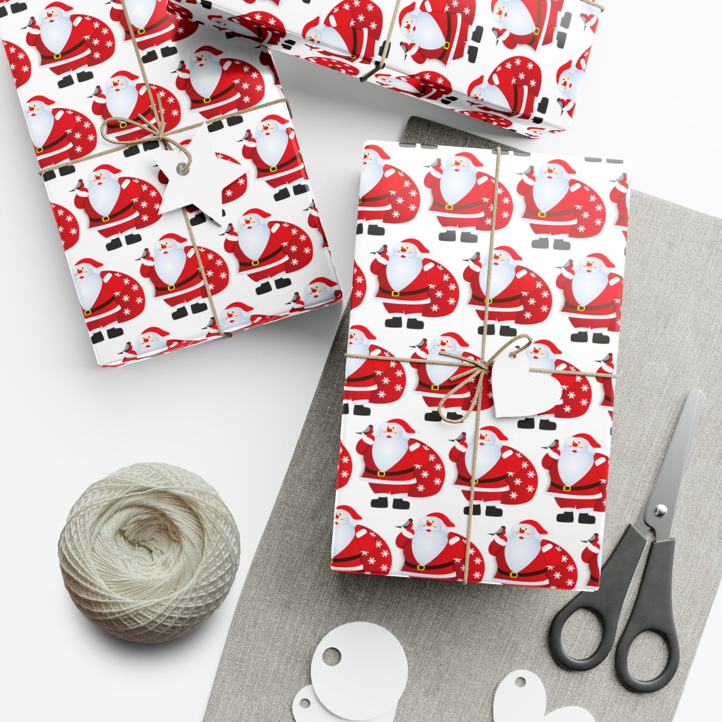 Festive Santa Gift Wrap Paper | Wrapping for Holidays, Christmas, Birthdays, Party Decor, Eco-Friendly Gift Wrap