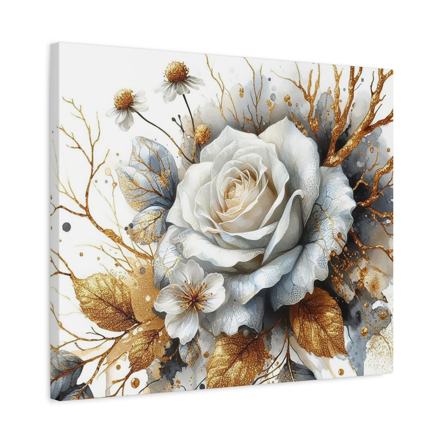 Matte Canvas, Stretched, 1.25" - Gold and Black