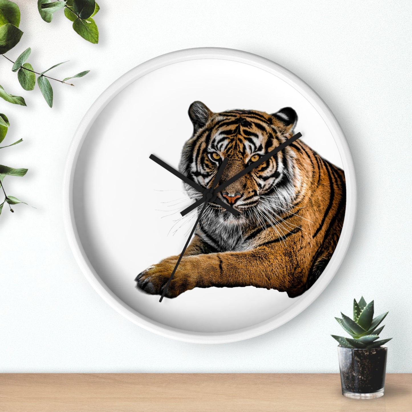 Majestic Tiger Wall Clock, Animal Theme Decor, Wildlife Clock