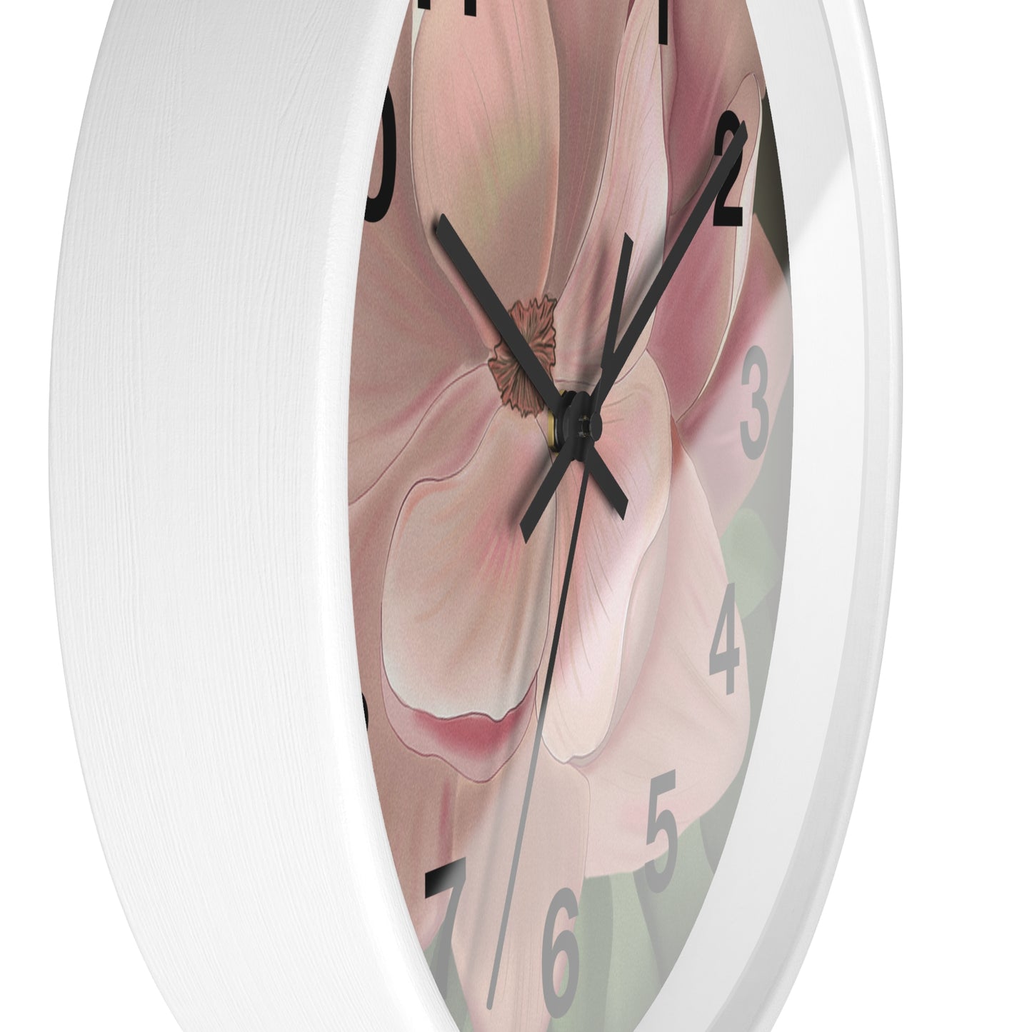 Floral Wall Clock - Elegant Timepiece, Home Decor, Gift for Flower Lovers, Mother's Day, Spring Decor, Nature Inspired