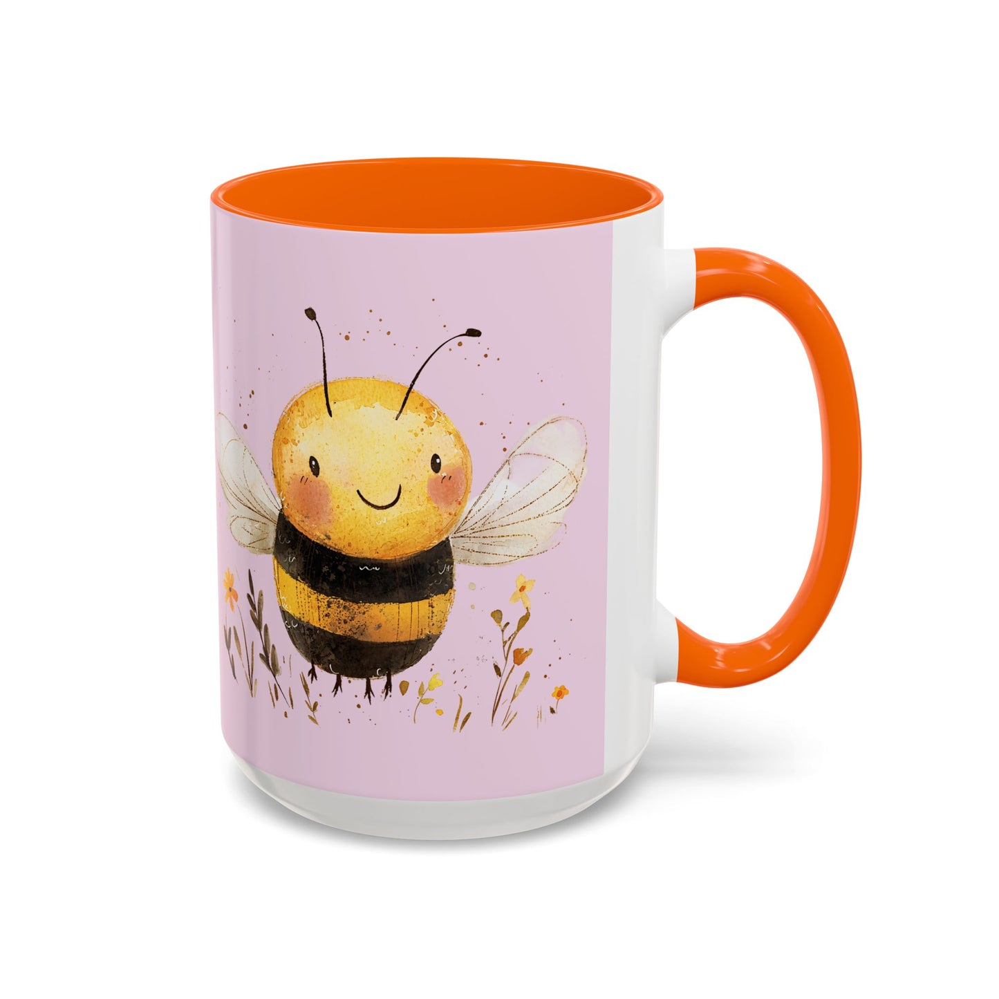 Cute Bee Accent Coffee Mug for Nature Lovers, Fun Bee Design, Gift for Friends, Bee Themed Kitchenware, Bee Lover's Mug