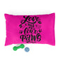 Pet Bed — "Love Has Four Paws" Fuchsia Plush Dog & Cat Bed