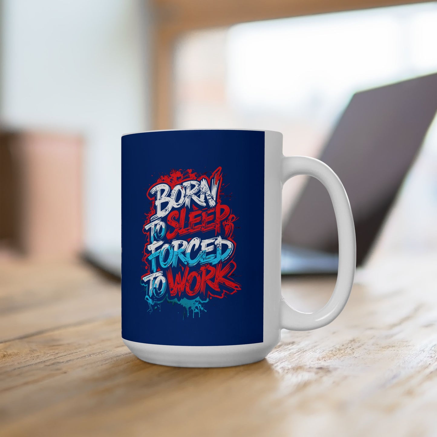 Ceramic Mug — Patriotic Retro Neon "God Bless America" Coffee Cup