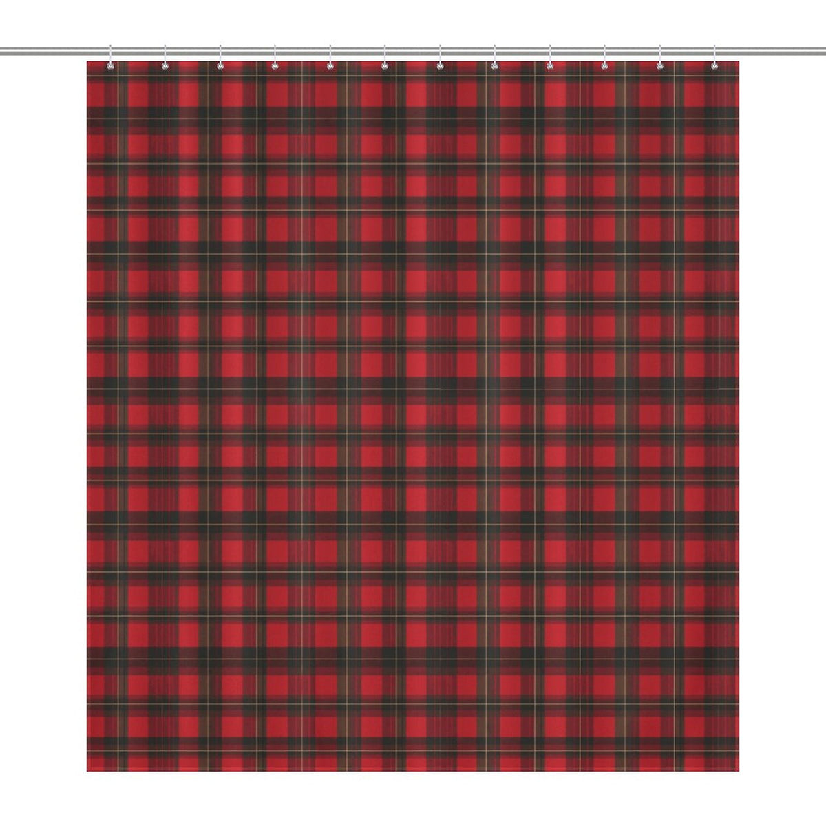 Red Plaid Shower Curtain