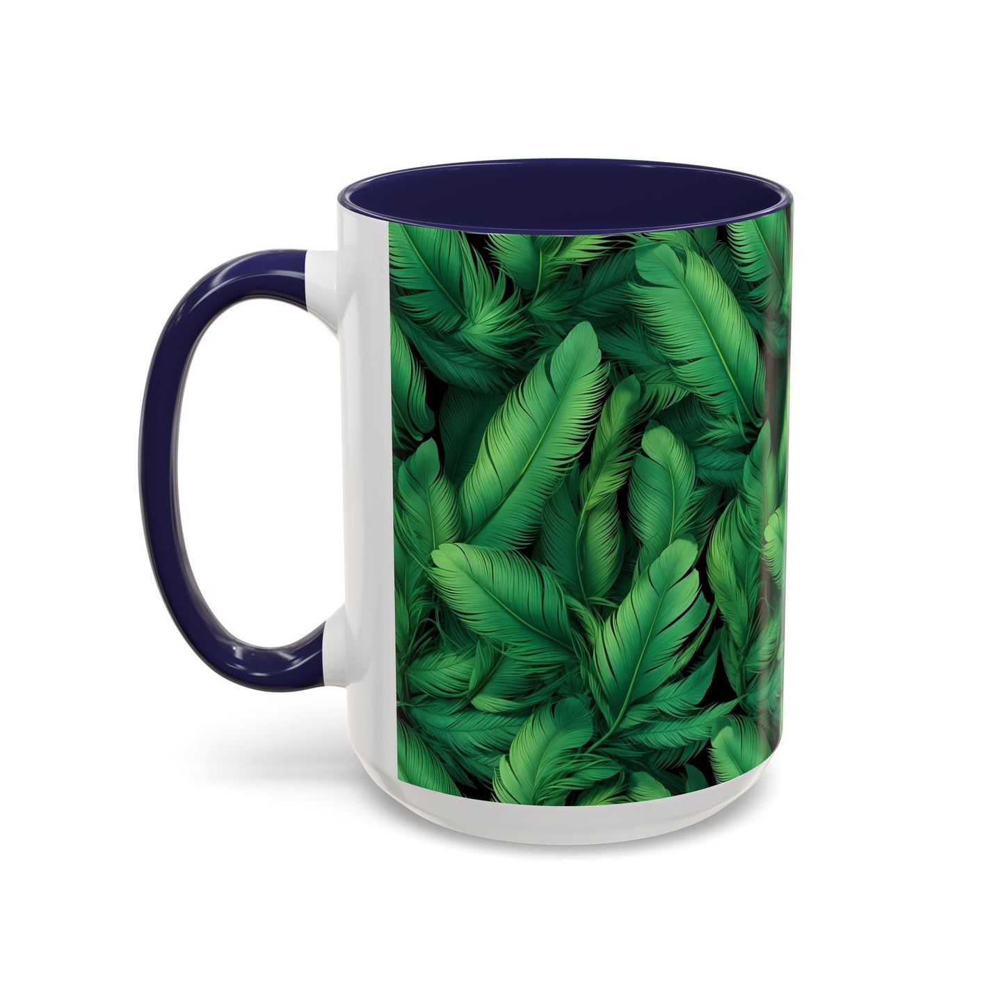 Tropical Leaf Coffee Mug - Green Botanical Drinkware, Ideal Gift for Nature Lovers, Home Decor, Tropical Theme, Eco-Friendly Beverage