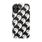 Ghost Pattern Phone Case, Cute Ghost Cell Phone Cover, Halloween Accessory, Spooky Gift, Black and White Phone Case