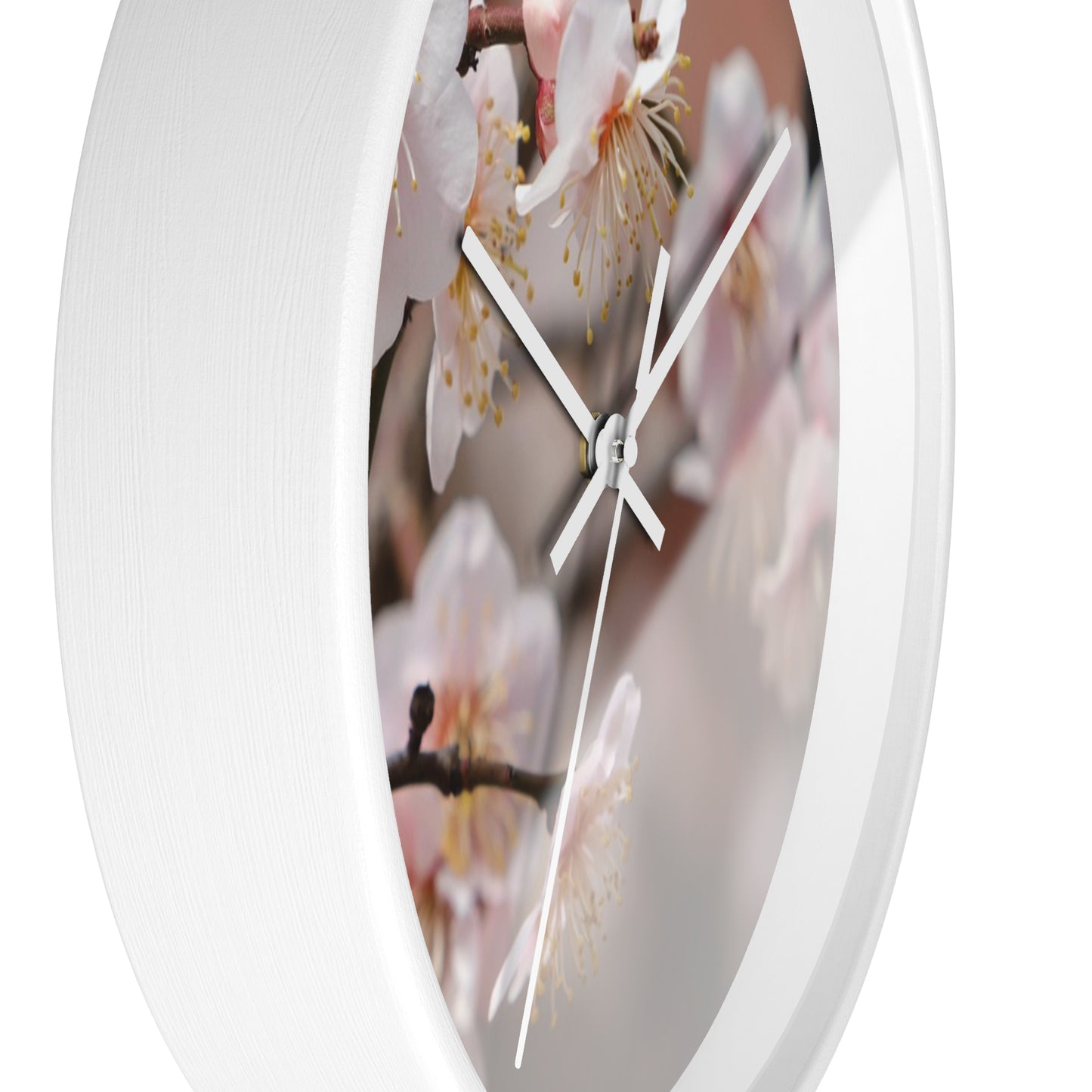 Elegant Floral Wall Clock, Spring Decor, Home Office Accessory