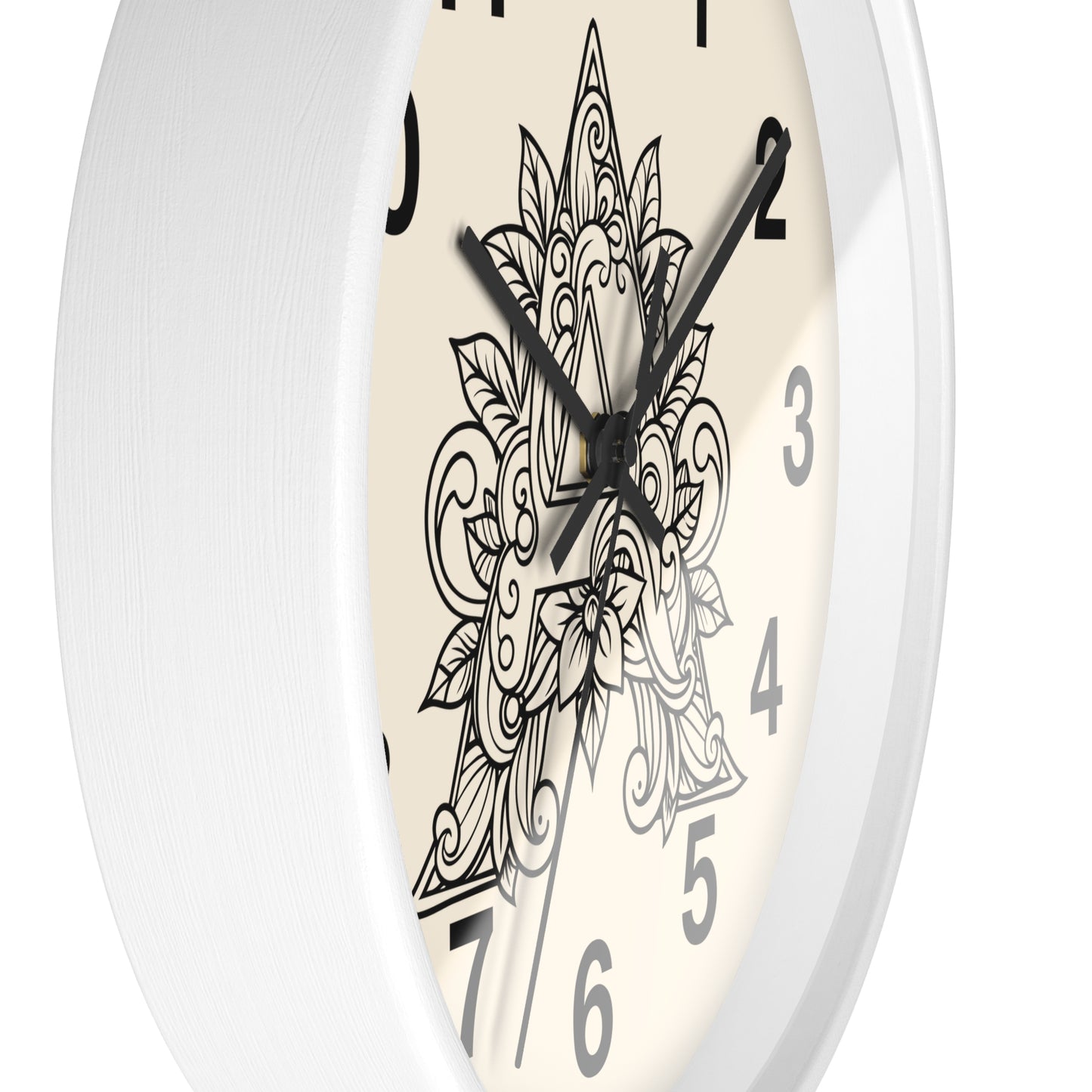 Boho Floral Wall Clock, Home Decor, Gift for Her, Bohemian Style, Living Room Wall Art, Unique Timepiece, Handmade Clock