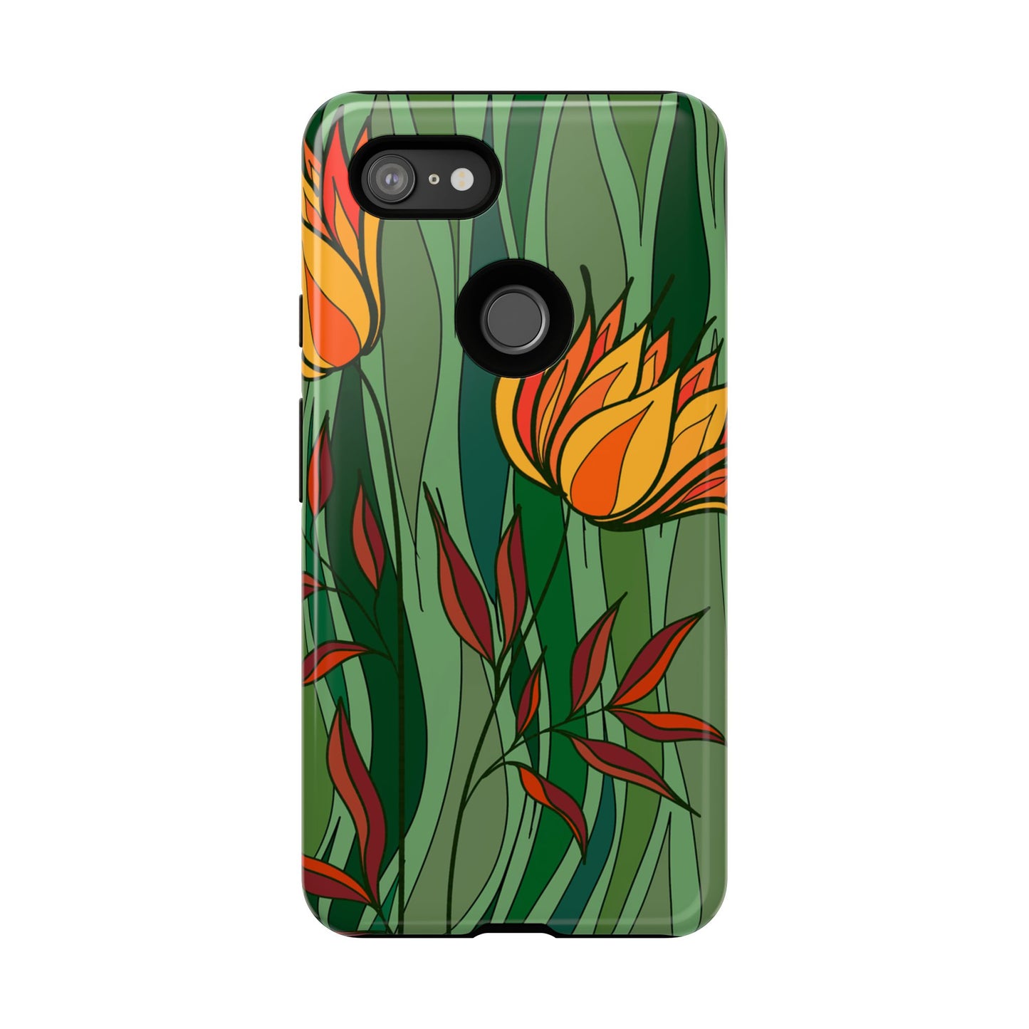 Vibrant Floral Phone Case, Nature-Inspired Tough Case, Eco-Friendly Cover, Unique Gift for Nature Lovers, Spring Decor