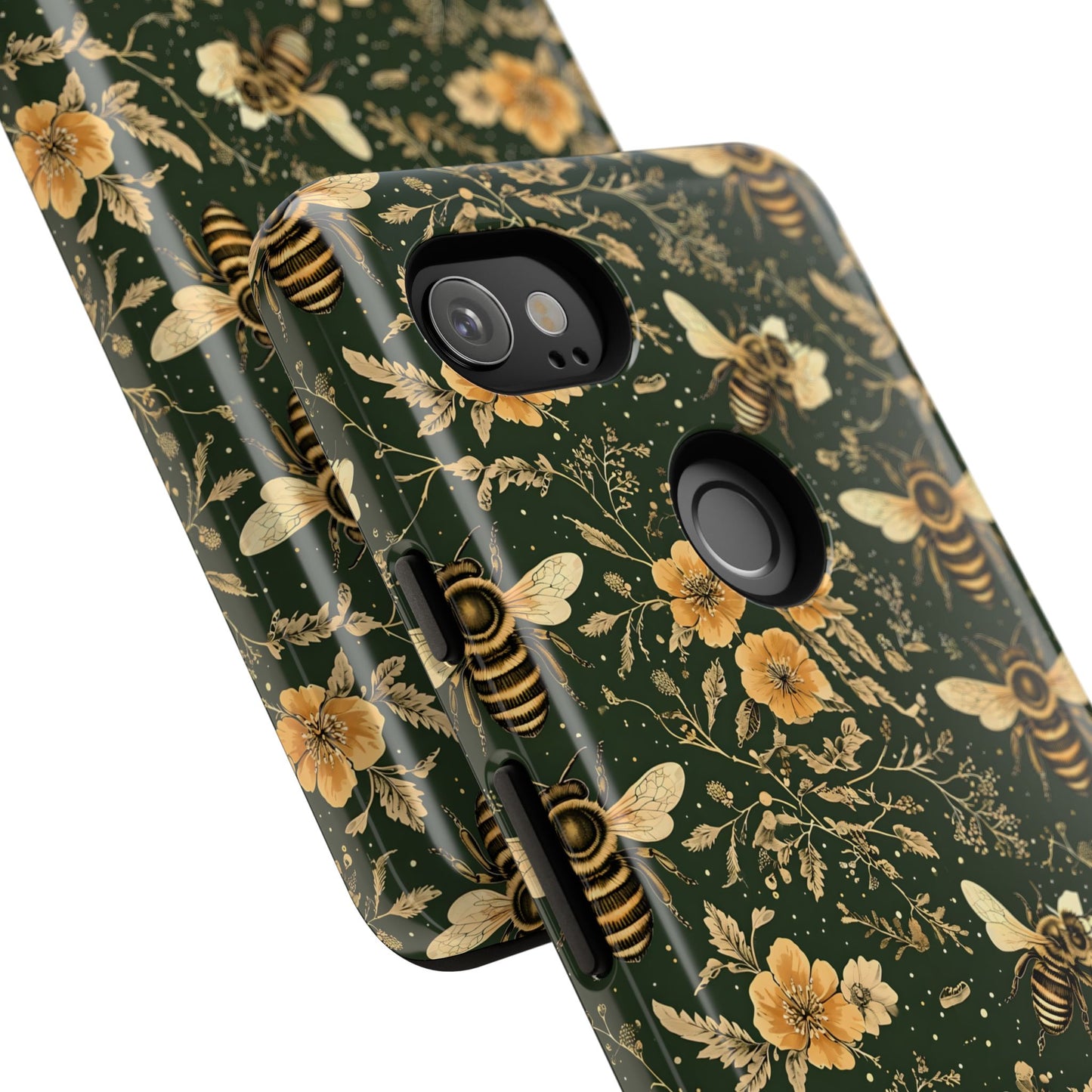 Nature-Inspired Phone Case, Tough Cases for Nature Lovers, Floral Bee Design, Eco-Friendly Gift, Summer Vibes, Trendy Phone Accessory,
