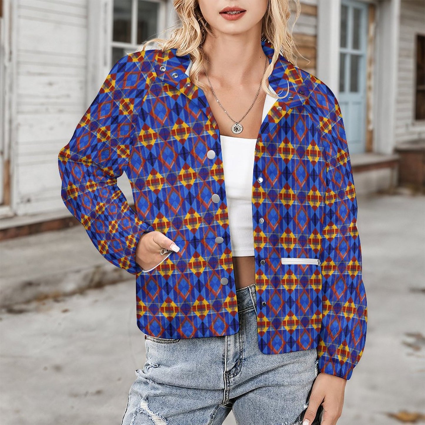 Women's Stand-Up Collar Fleece Jacket