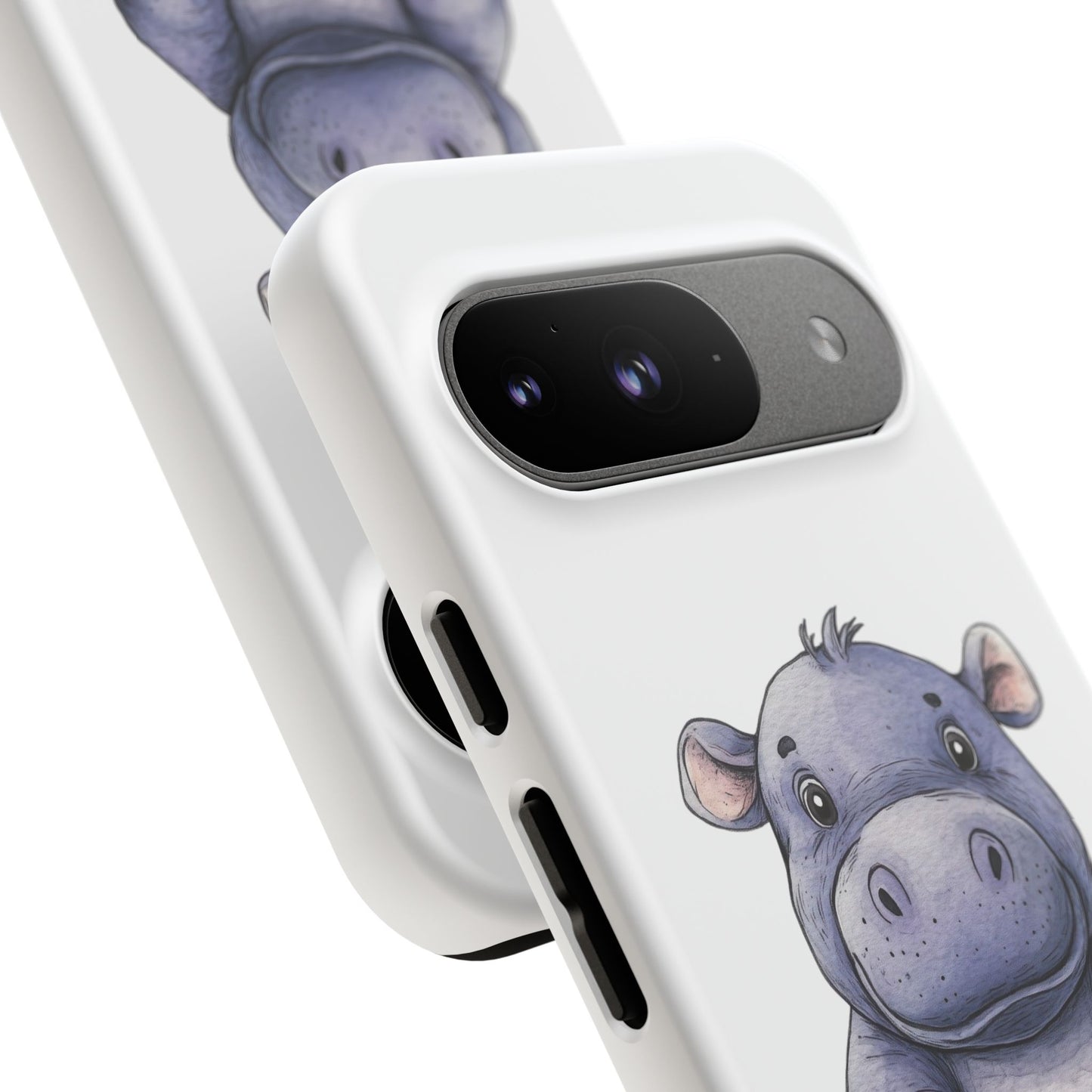 Cute Hippo Phone Case, Unique Tough Cases, Animal Lover Gift, Cute Animal Design, Baby Animal Phone Accessory