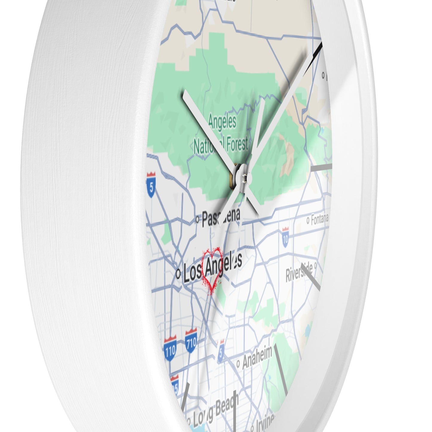 Los Angeles Wall Clock, Unique Home Decor, Custom City Map Clock, Modern Timepiece, Gift for Map Lovers