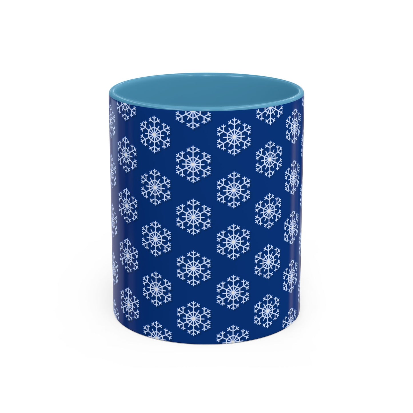 Blue Snowflake Accent Coffee Mug for Winter, Holiday Gift, Cozy Drinkware, Festive Kitchen Decor, Mug for Coffee Lovers, Tea Time Essential