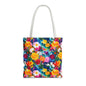 Colorful Floral Tote Bag — Vibrant All-Over Print Shopper