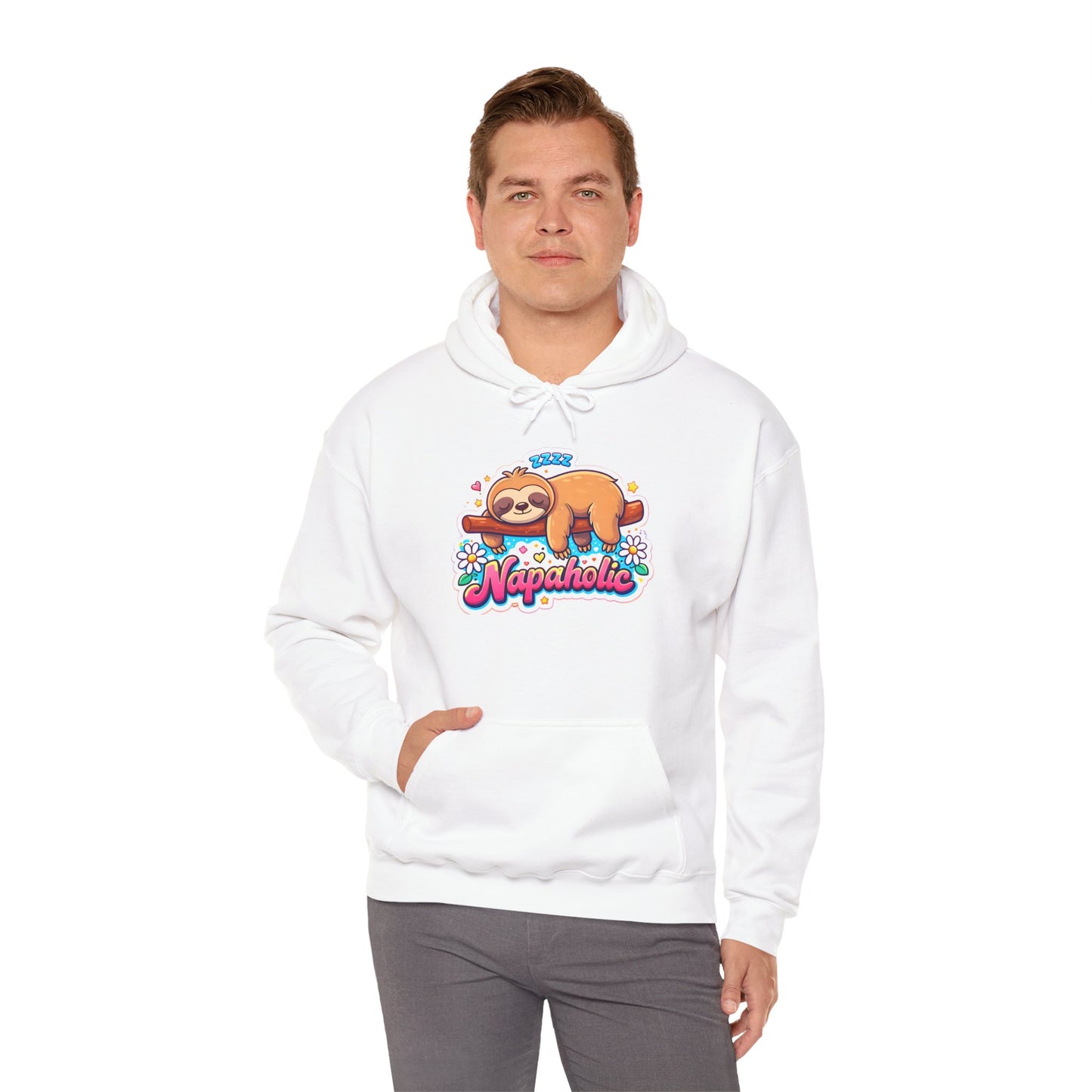 Napaholic Sloth Hoodie — Cute Sleepy Sloth Graphic Sweatshirt