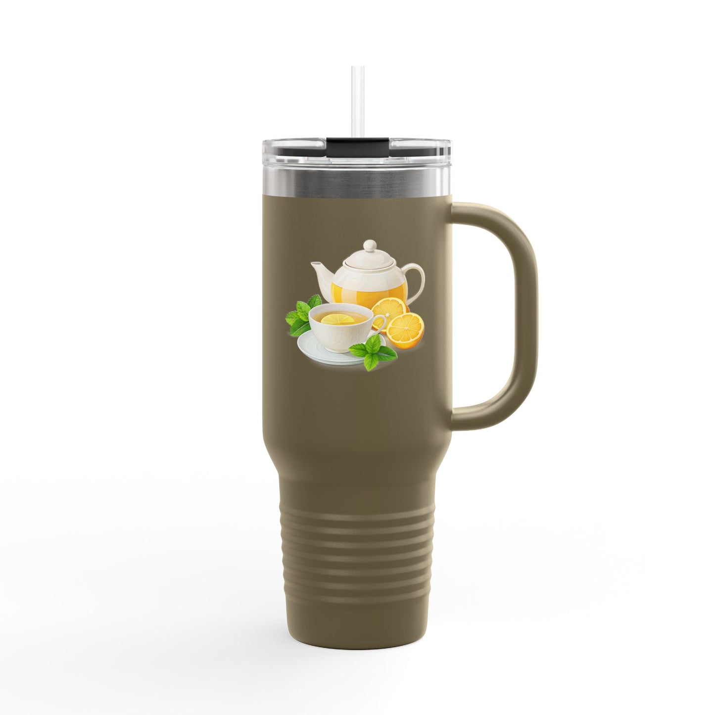 Lemonade Insulated Travel Mug, Perfect for Hot Drinks, Summer Picnics, Outdoor Adventures, Gifts for Tea Lovers, 40oz