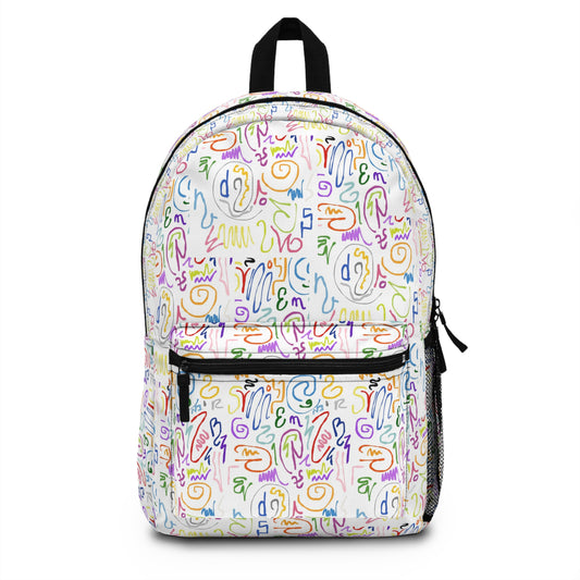 Colorful Pattern Backpack | Unique Backpack for School, Travel, Kids, Artsy Gift, Back to School, Summer Adventure