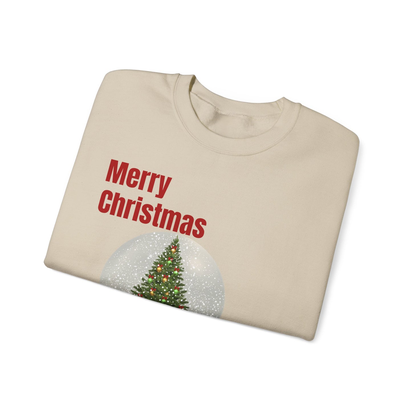 Christmas Snow Globe Sweatshirt – "Merry Christmas" Holiday Crewneck