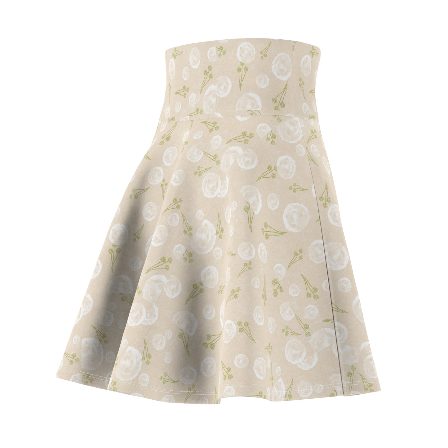 Floral Women's Skater Skirt, Casual Summer Dress, Retro Mini Skirt, Garden Party Outfit, Everyday Wear, Gift for Her