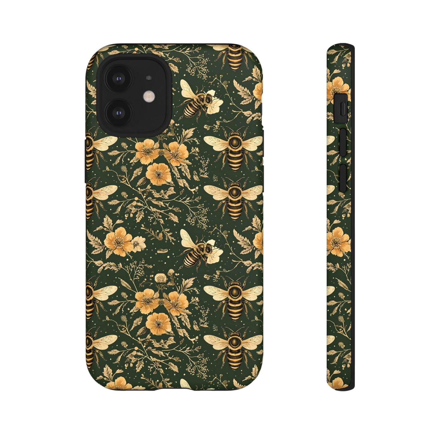 Nature-Inspired Phone Case, Tough Cases for Nature Lovers, Floral Bee Design, Eco-Friendly Gift, Summer Vibes, Trendy Phone Accessory,