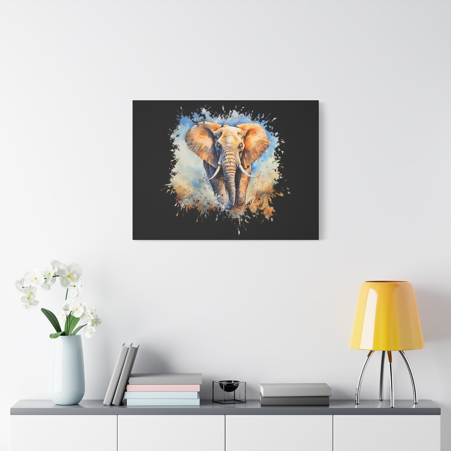 Matte Canvas, Stretched, 1.25" - Elephant