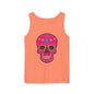 Colorful Dia de los Muertos Skull Tank Top, Unisex Summer Tee, Festival Wear
