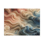 Abstract Swirl Matte Canvas Wall Art — Fluid Earth Tones, Stretched 1.25"